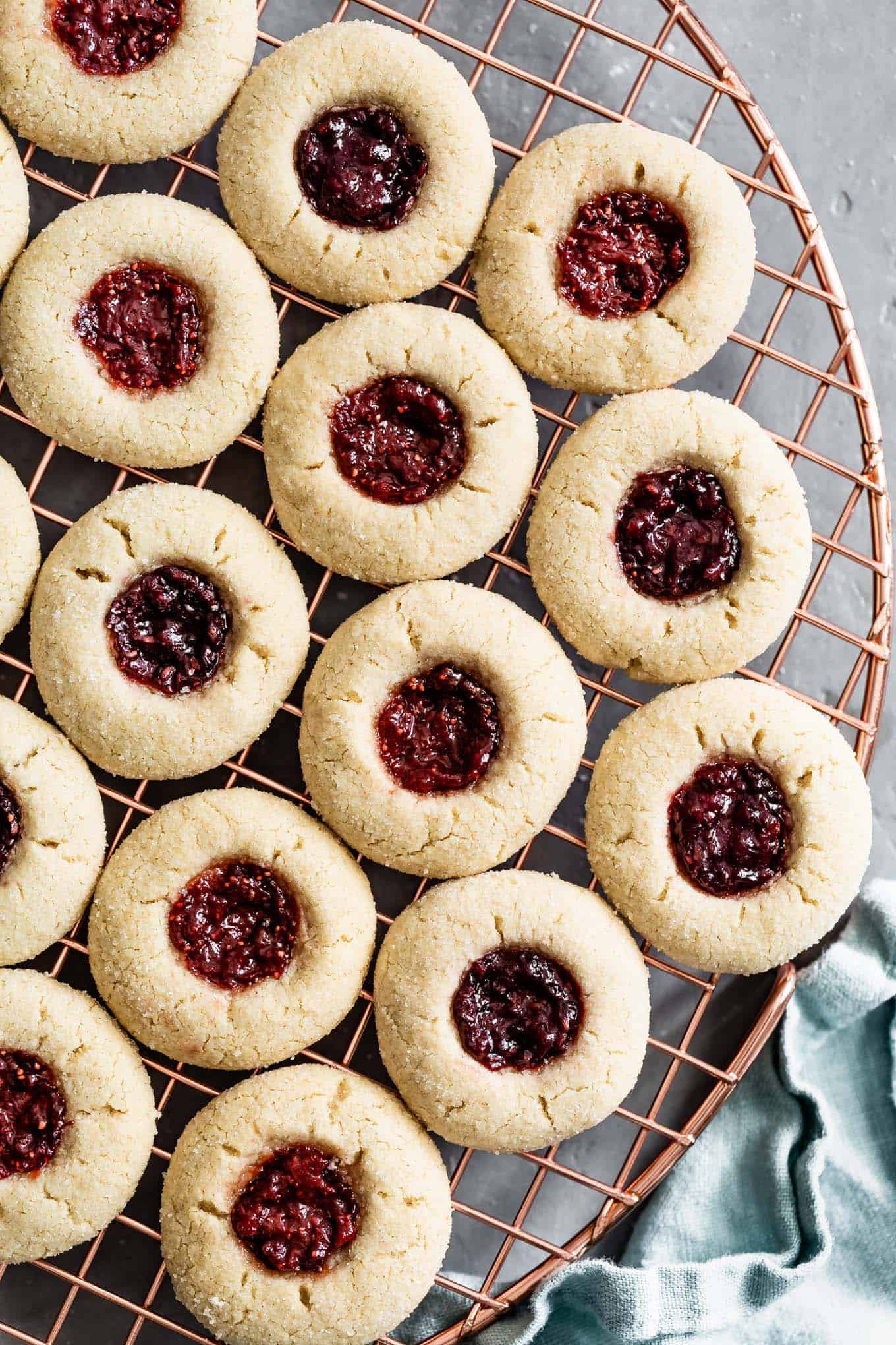 Gluten-Free Almond Thumbprint Cookies