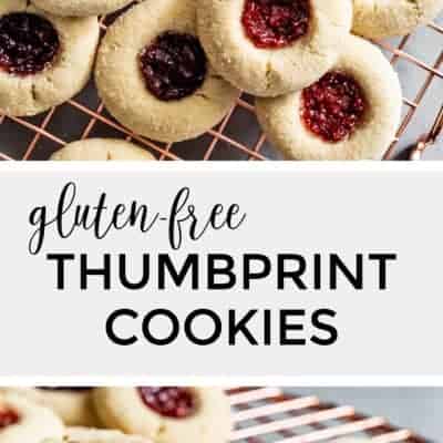 Gluten-Free Thumbprint Cookies with Raspberry and Strawberry Jam