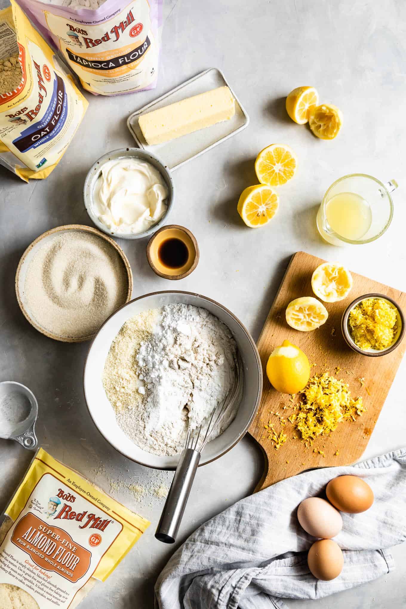 Ingredients for Gluten-Free Lemon Cake