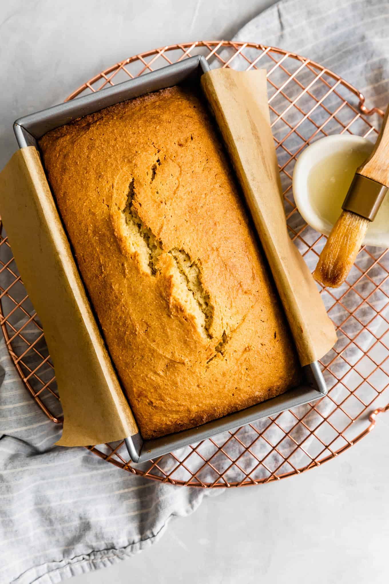 Fluffy Gluten-Free Loaf Cake In Pan