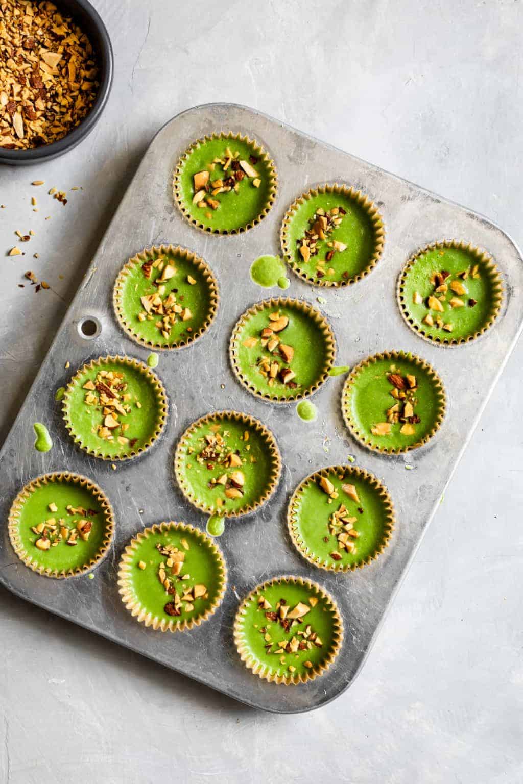 Matcha Coconut Almond Butter Cups Snixy Kitchen