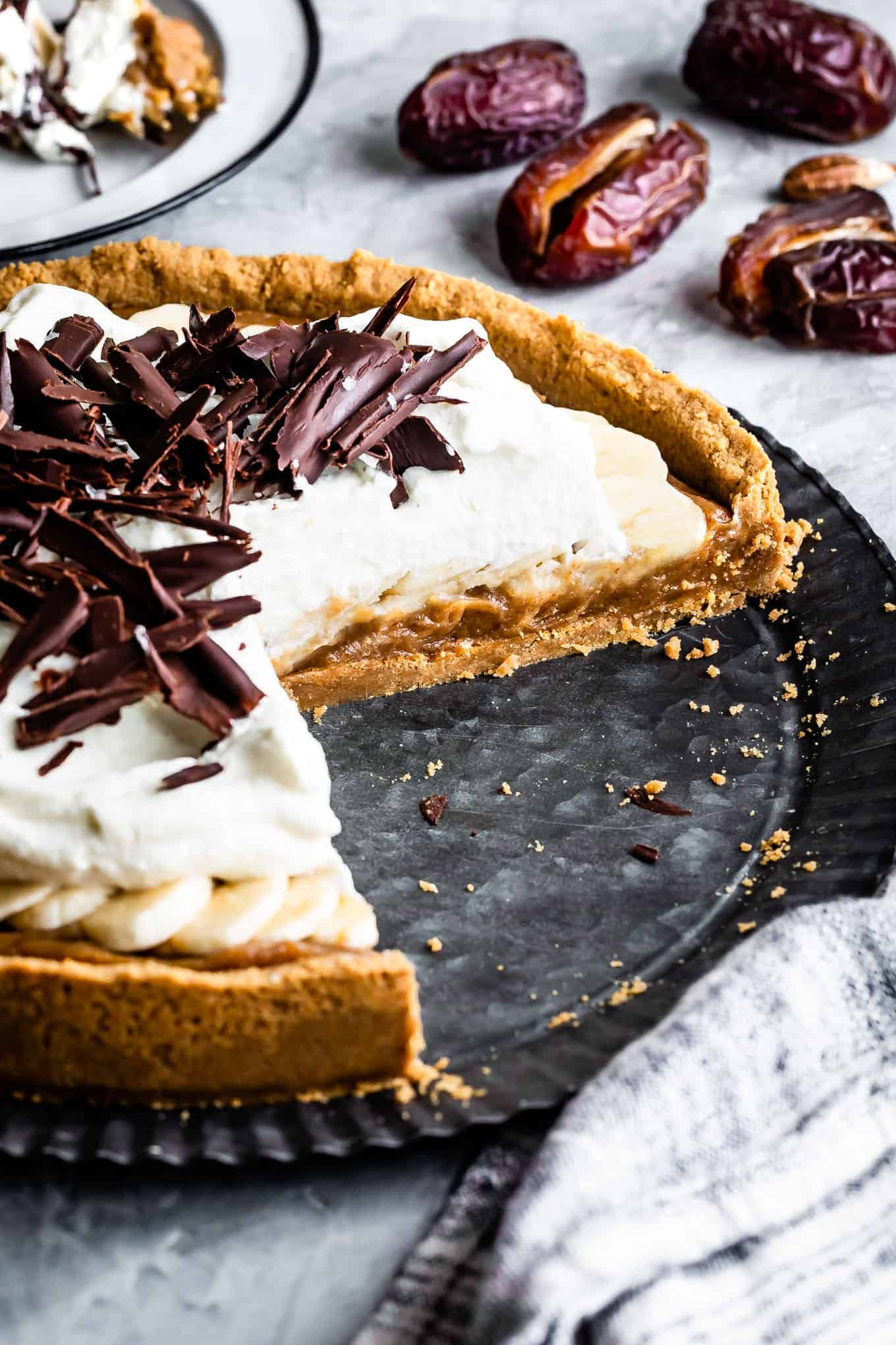 Cross-section Date Caramel Pie