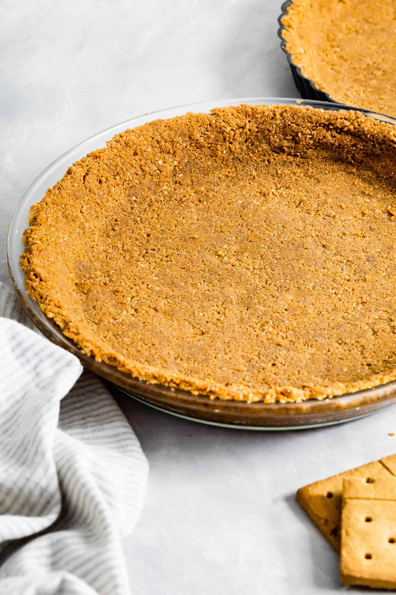 Gluten-Free Graham Cracker Crust in Pie Dish