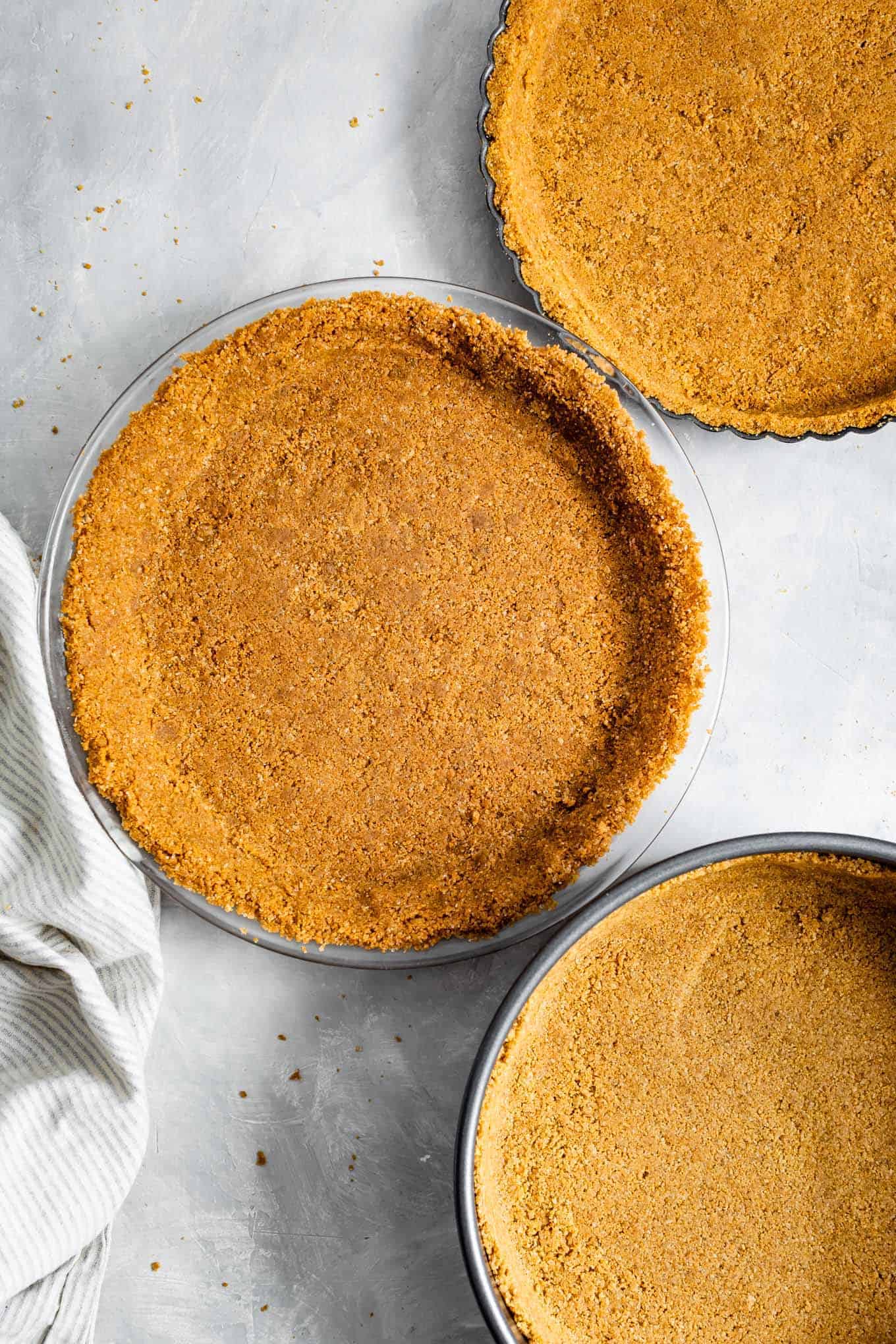 Gluten-Free Graham Cracker Crust, three ways