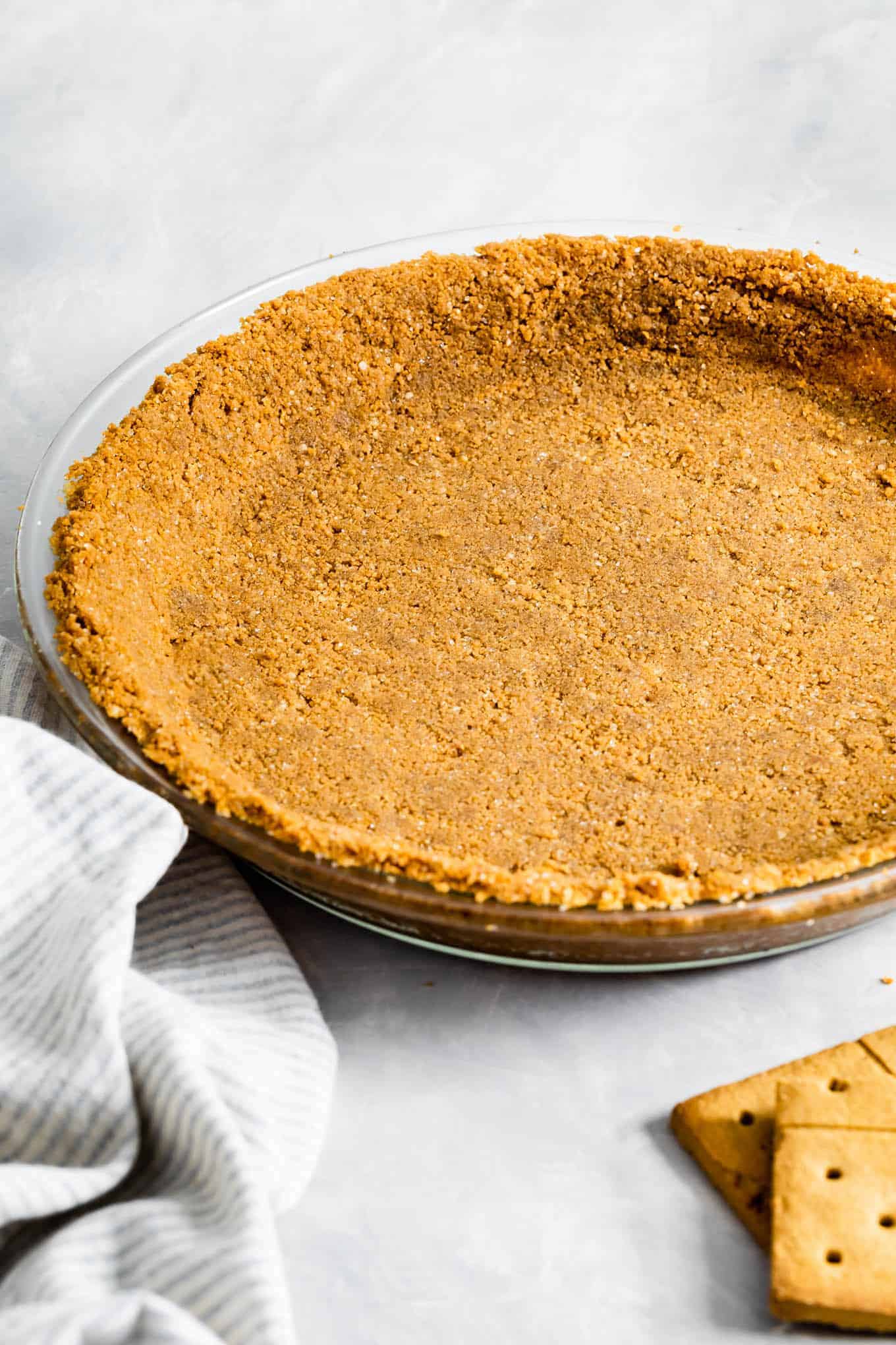 Gluten-Free Graham Cracker Crust in Pie Dish