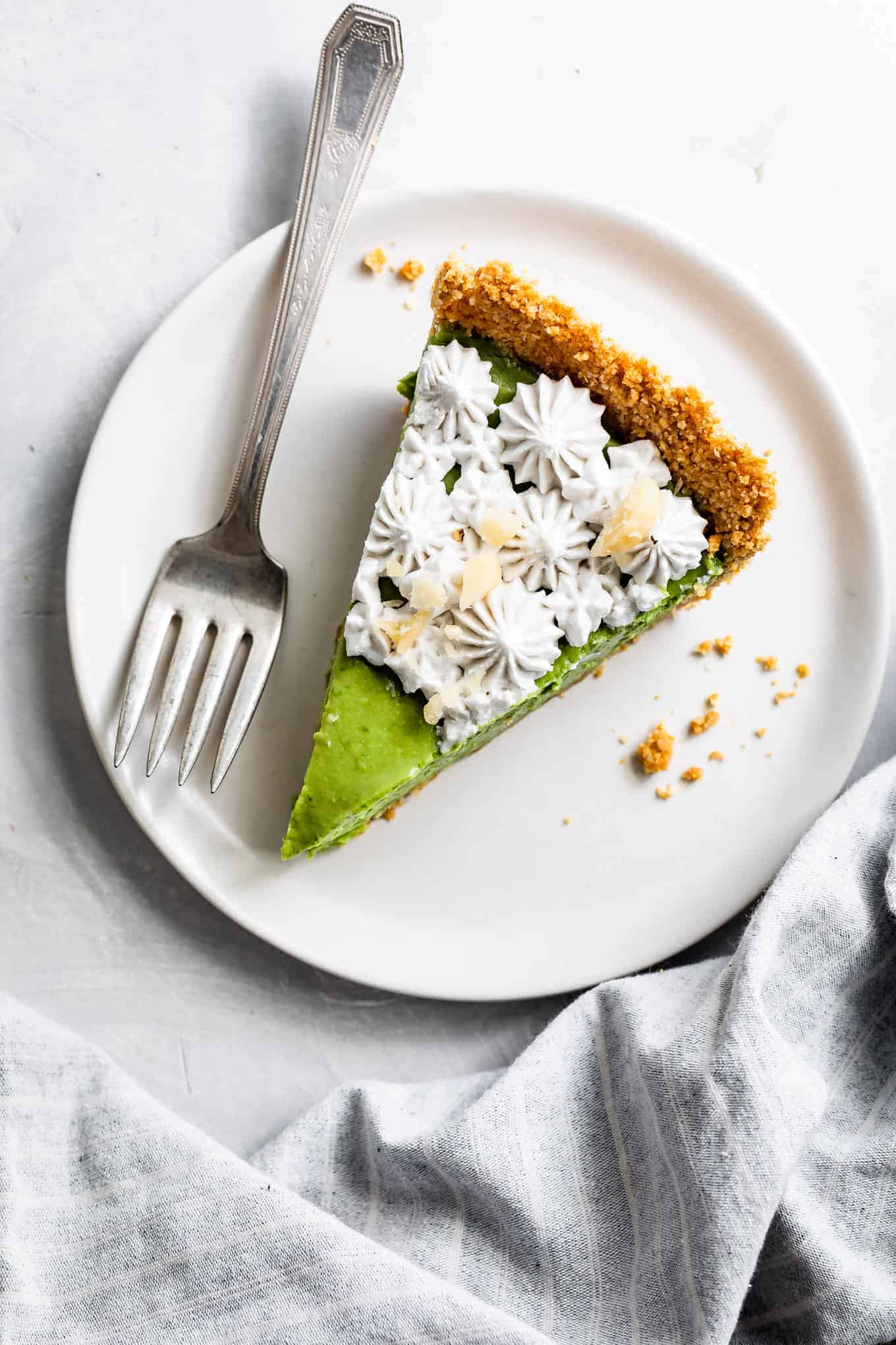 Slice of Avocado Key Lime Pie