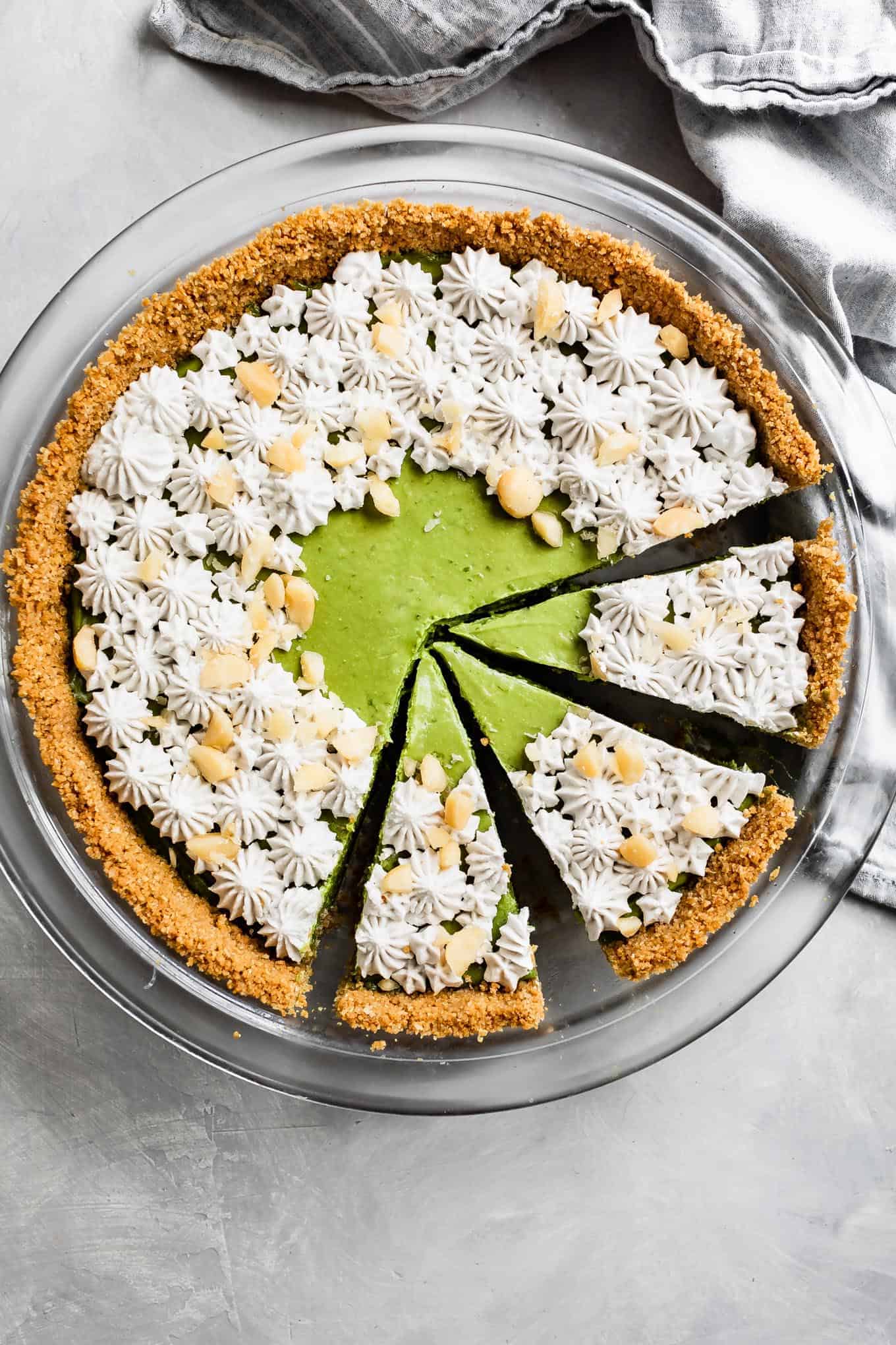 Gluten-Free Key Lime Pie with Matcha