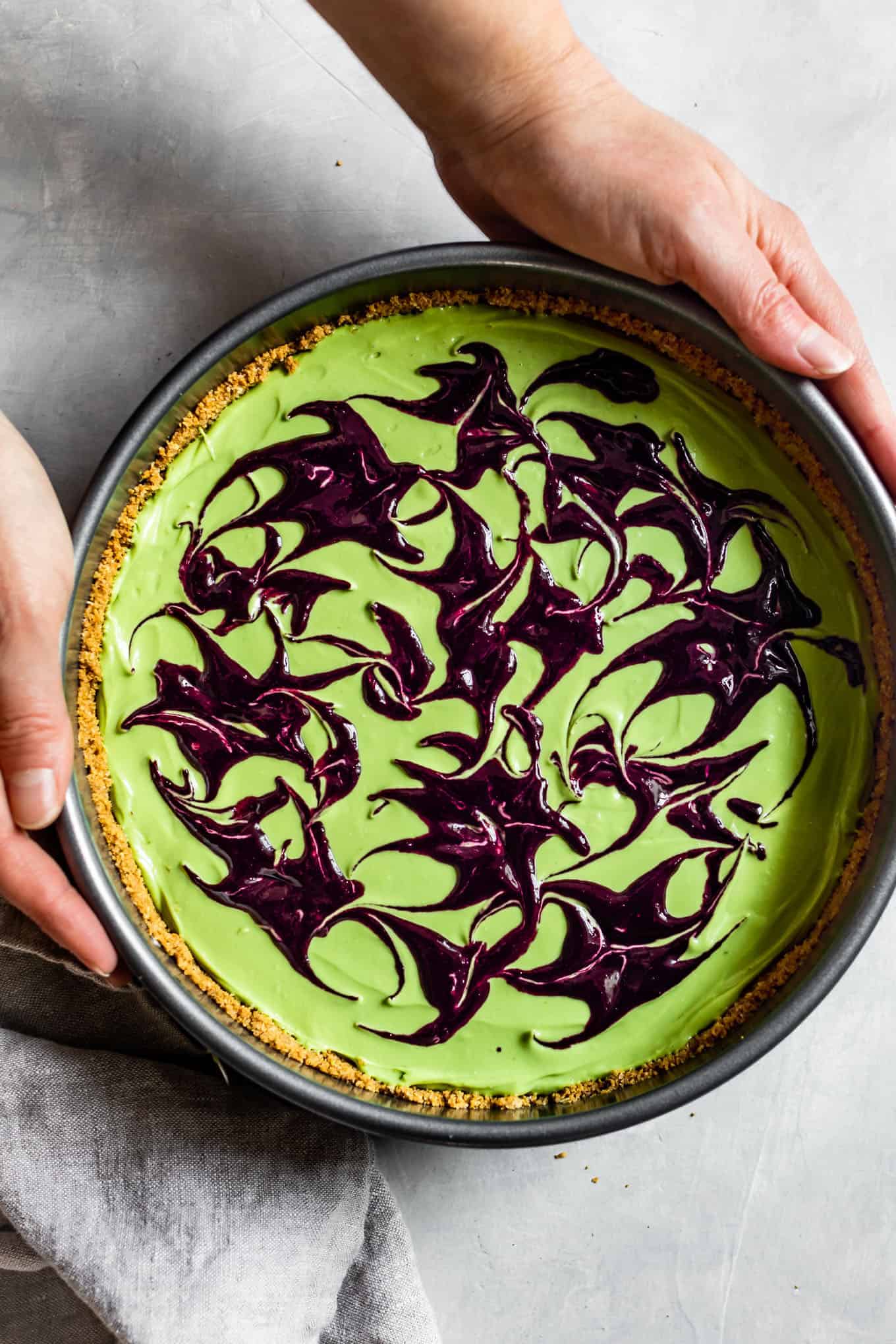 Unbaked Matcha Cheesecake