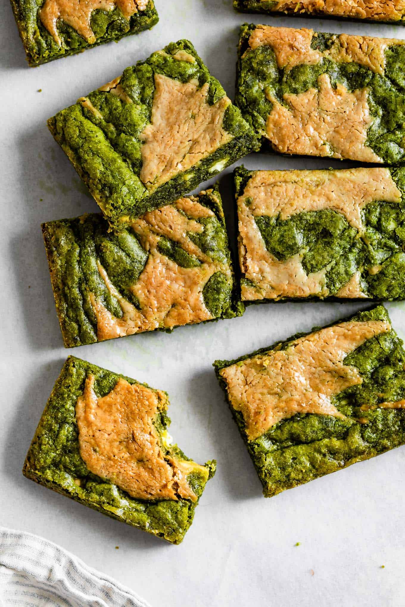 Bite of Matcha Brownies