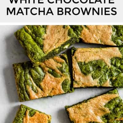 White Chocolate Matcha Brownies Pin