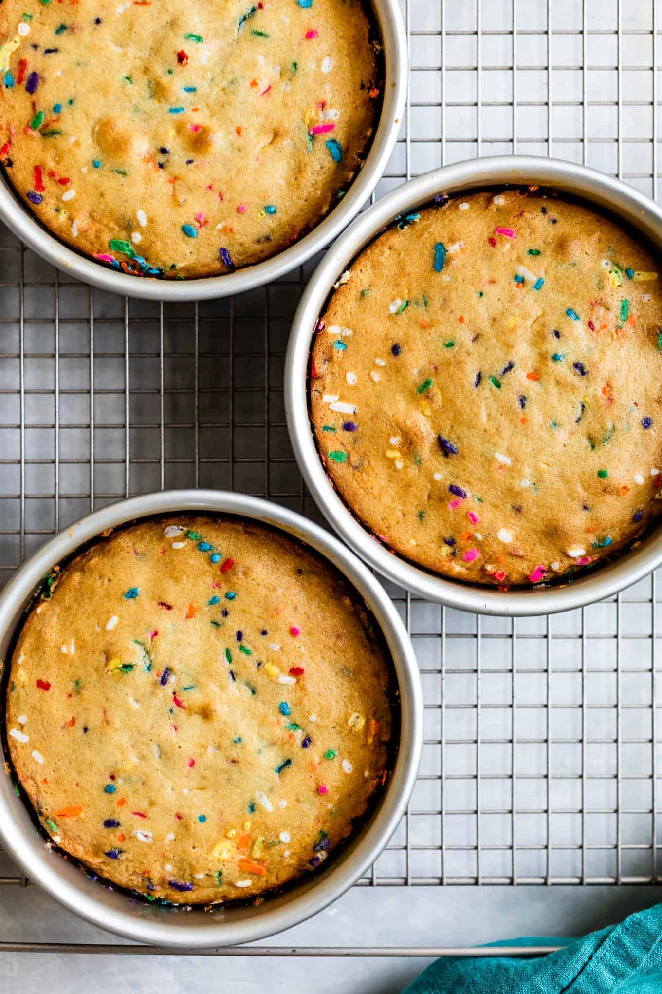 Baked Gluten-Free Funfetti Cake Layers