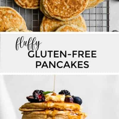 Fluffy gluten-free pancakes with syrup