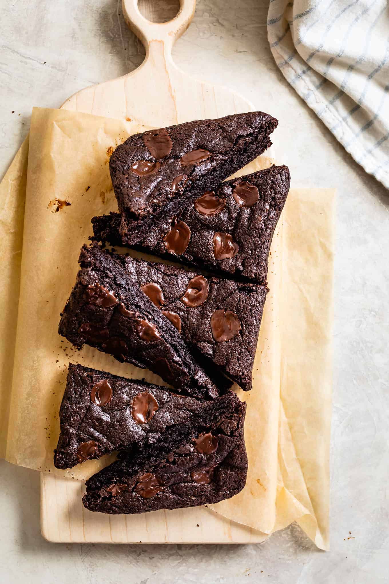 Homemade Gluten-Free Buckwheat Flour Brownies Sliced