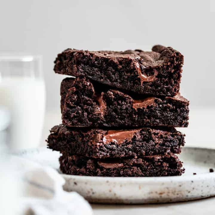 Stack of the Best Gluten-Free Brownies