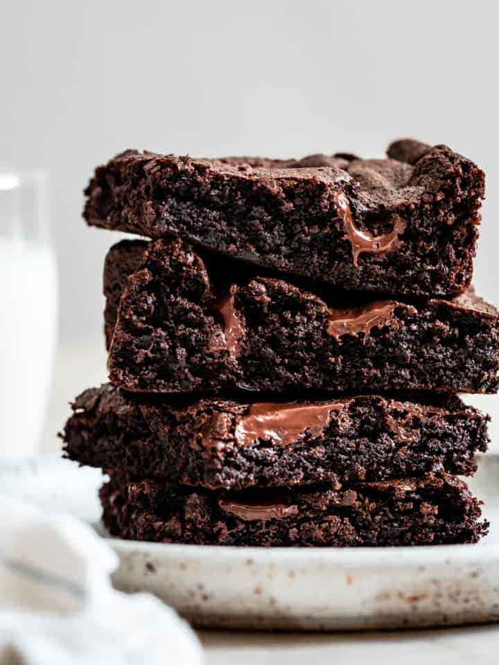 Stack of the Best Gluten-Free Brownies