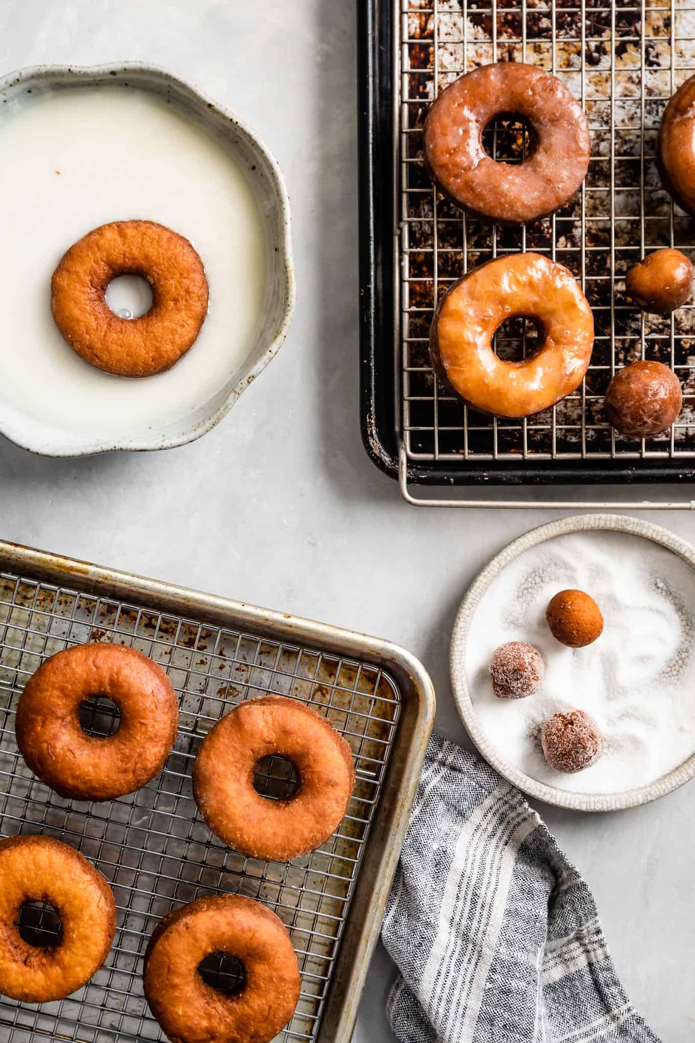 Glazing Gluten-Free Fried Donuts