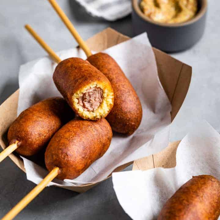 Homemade Gluten-Free Corn Dogs Bite