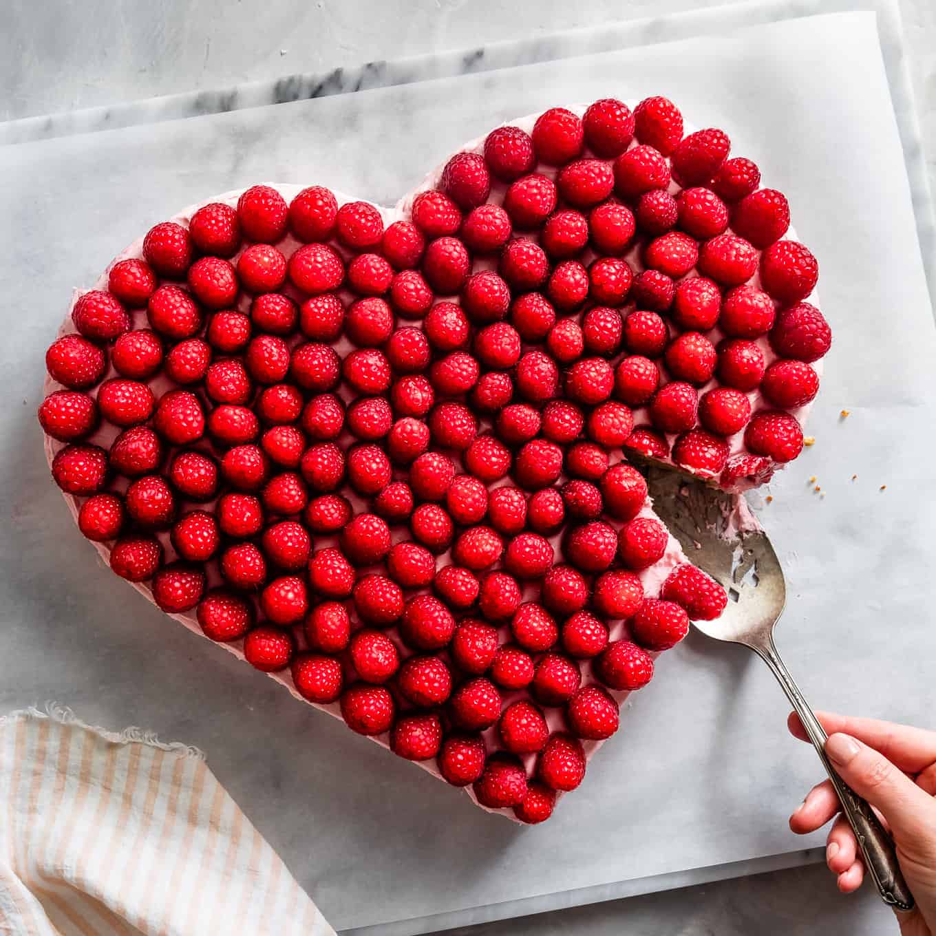 Raspberry Heart Cake