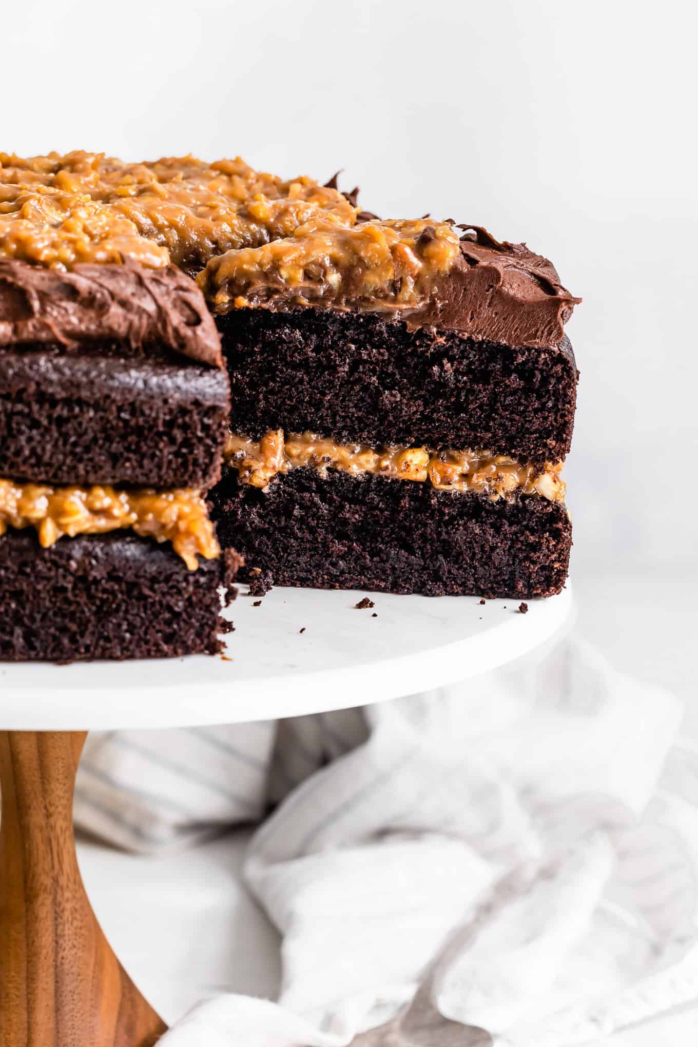 Gluten-Free German Chocolate Cake Slice