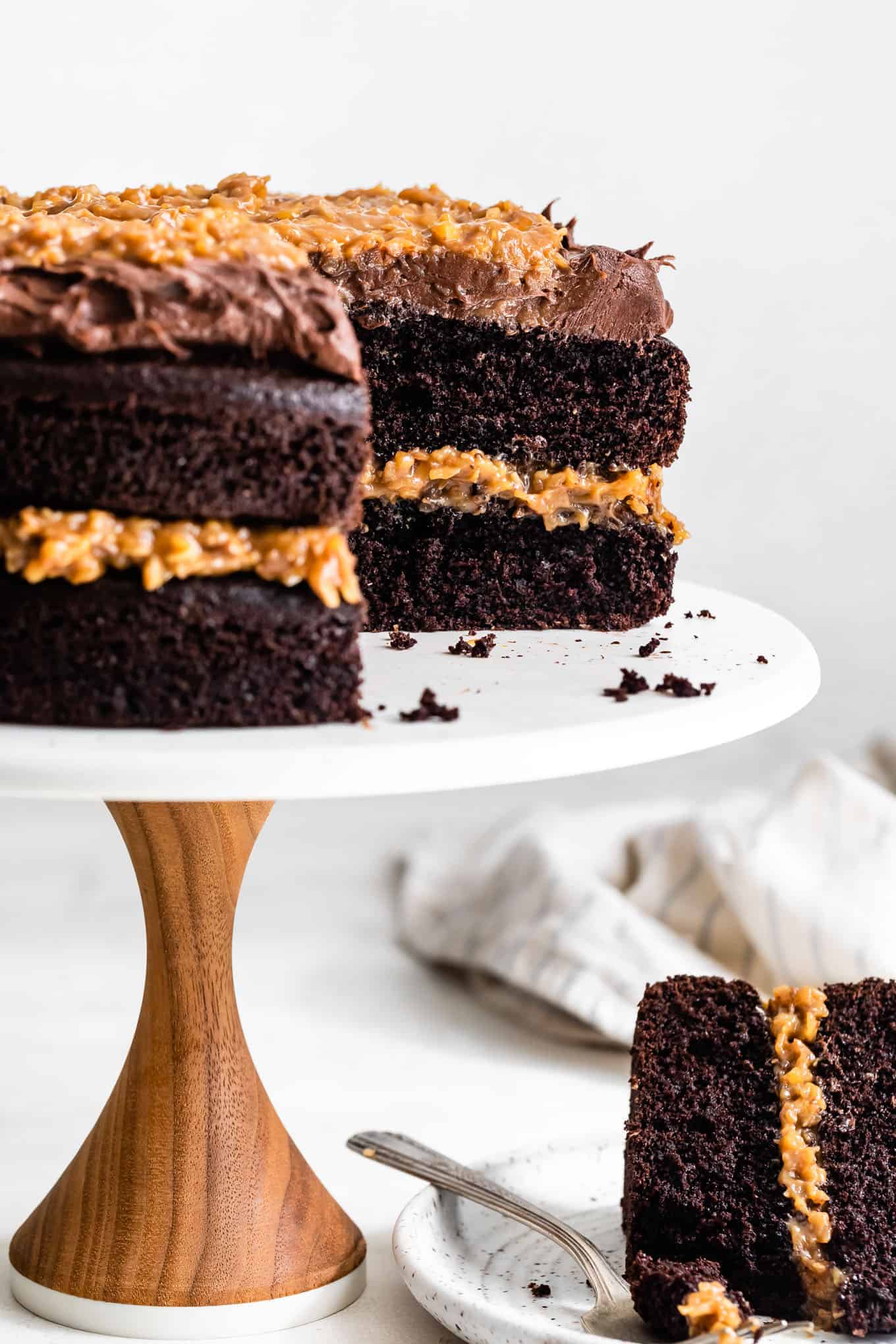 Gluten-Free German Chocolate Cake Slice