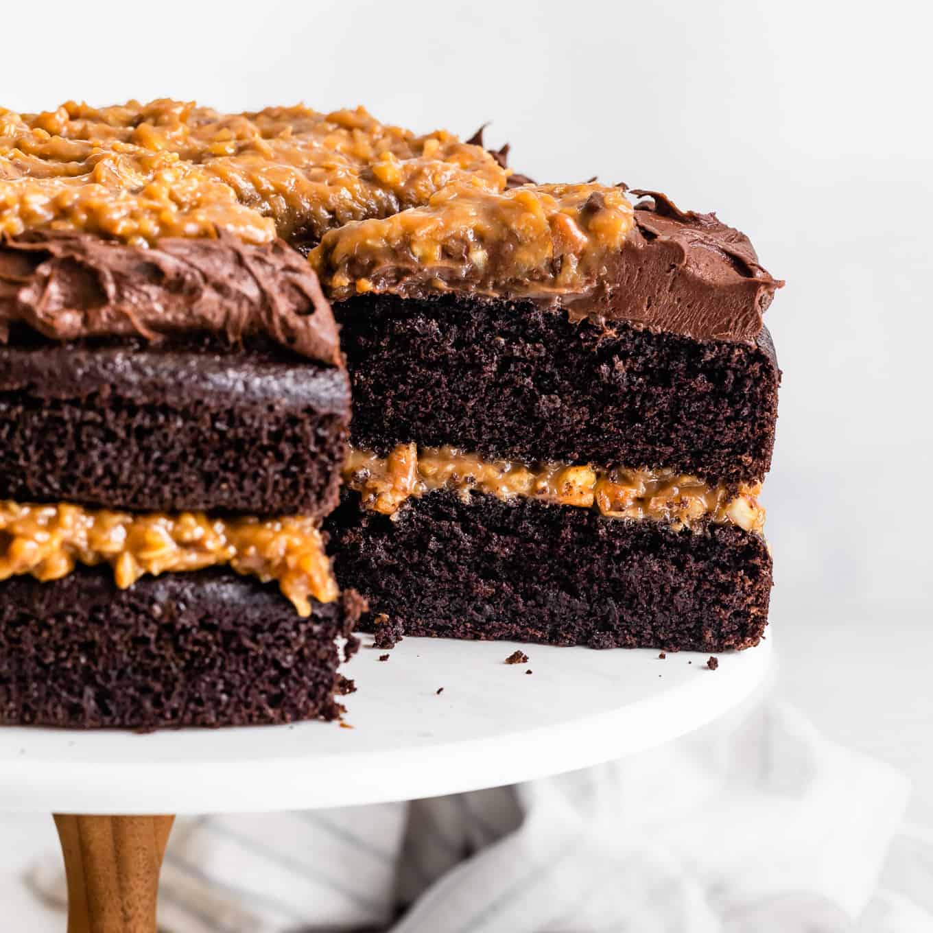 Gluten-Free German Chocolate Cake Slice