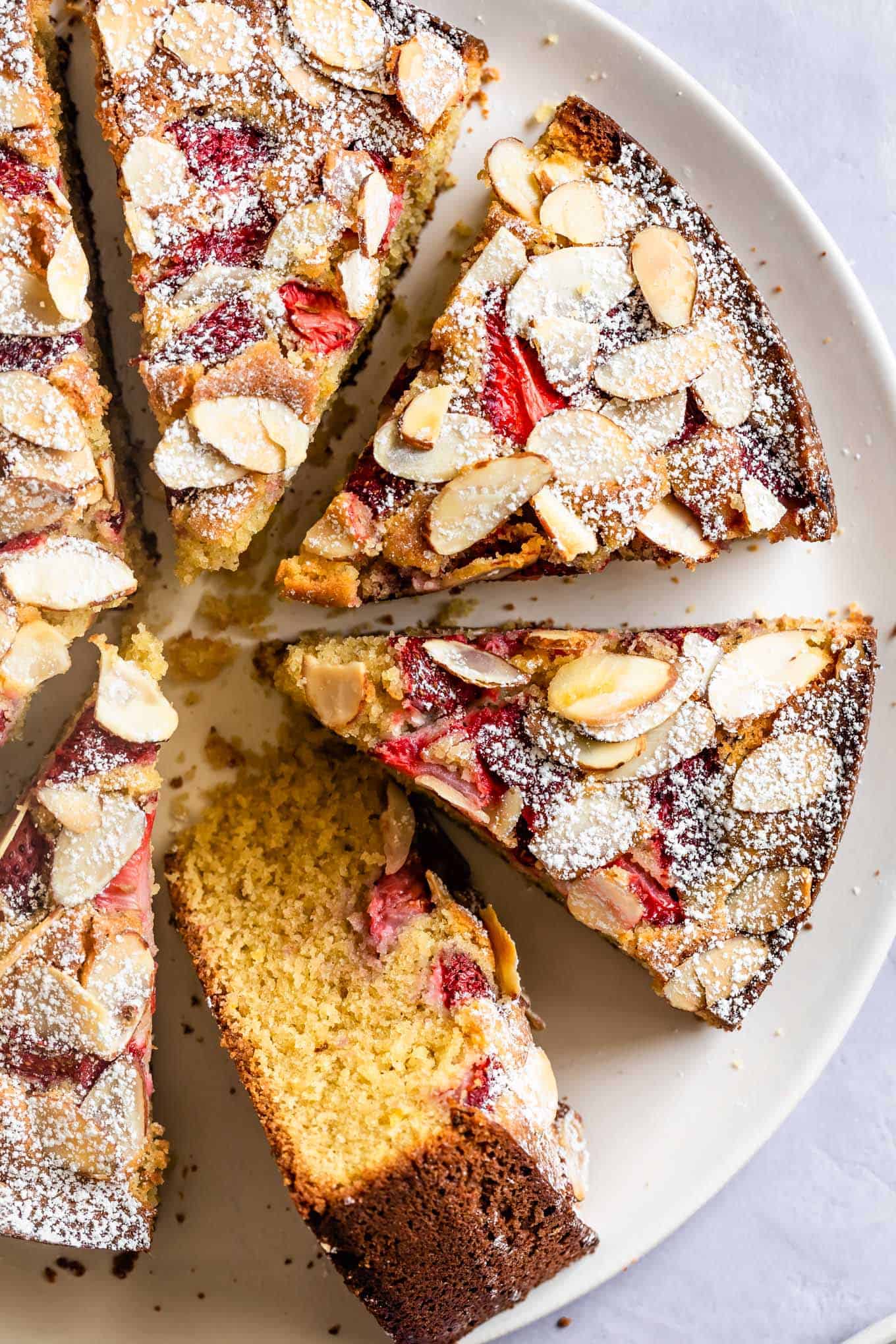 Slices of Gluten-Free Almond Cake