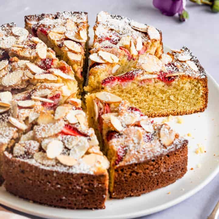 Gluten-Free Almond Cake with Strawberries