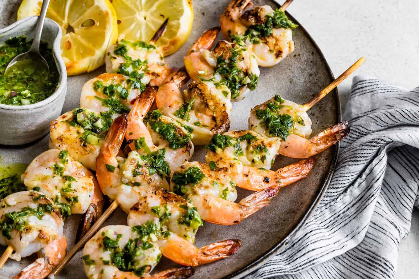 Chimichurri Shrimp Skewers