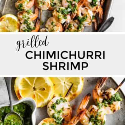 Grilled chimichurri shrimp