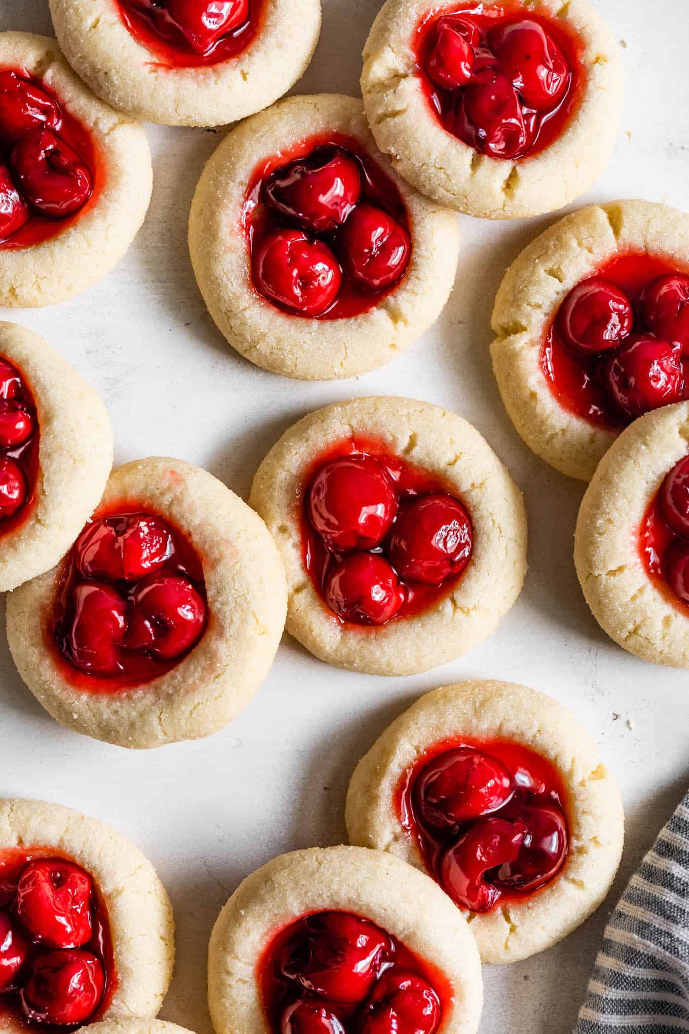 Gluten-Free Almond Thumbprint Cookies with Cherry Pie Filling