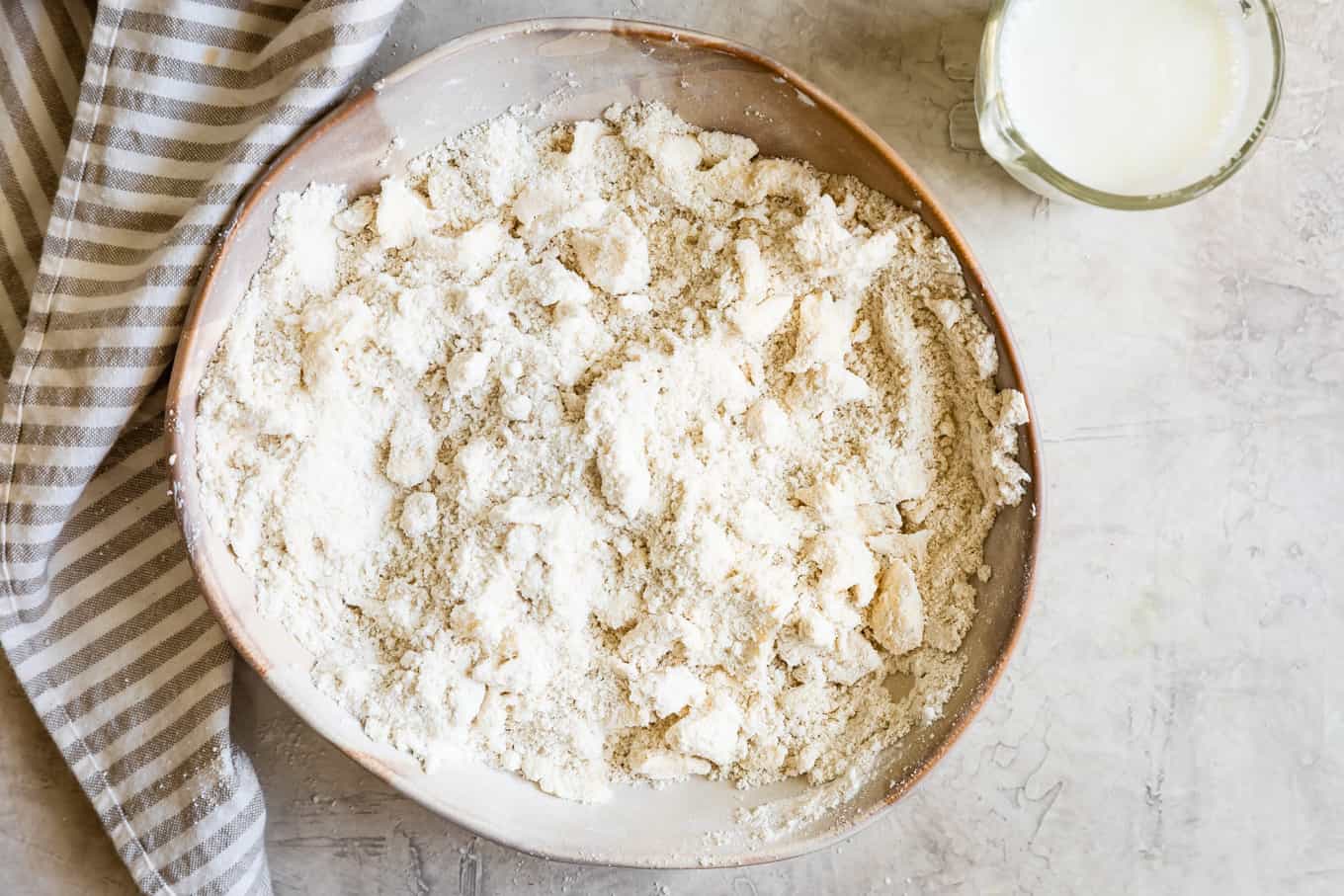 Cut in butter for gluten-free biscuits