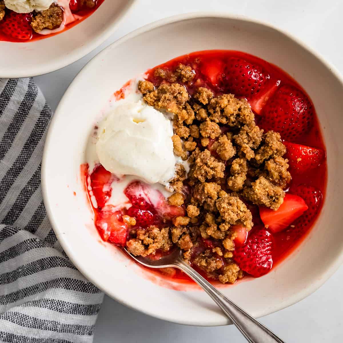 Stovetop Strawberry Crumble