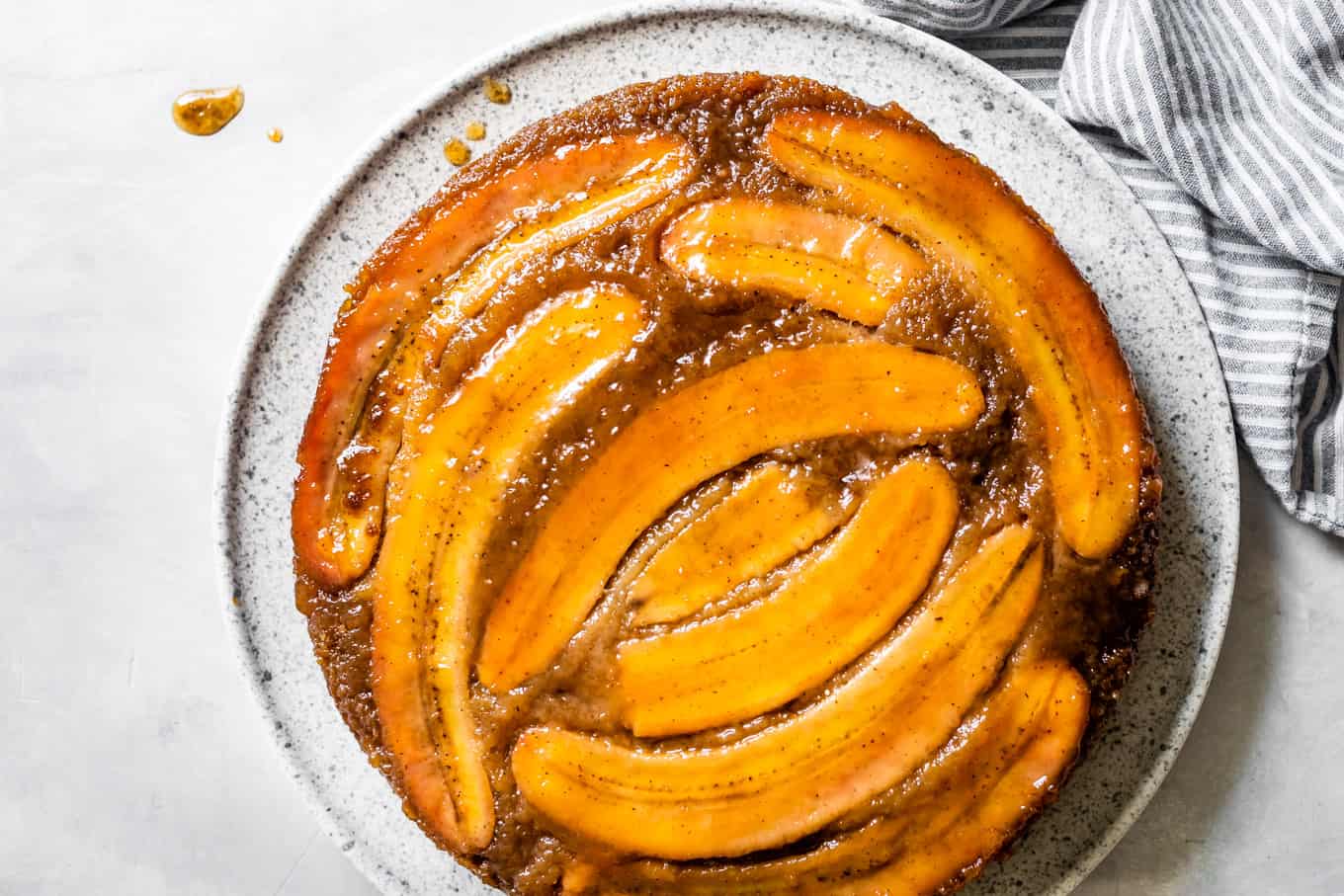 Teff Flour Banana Upside-Down Cake