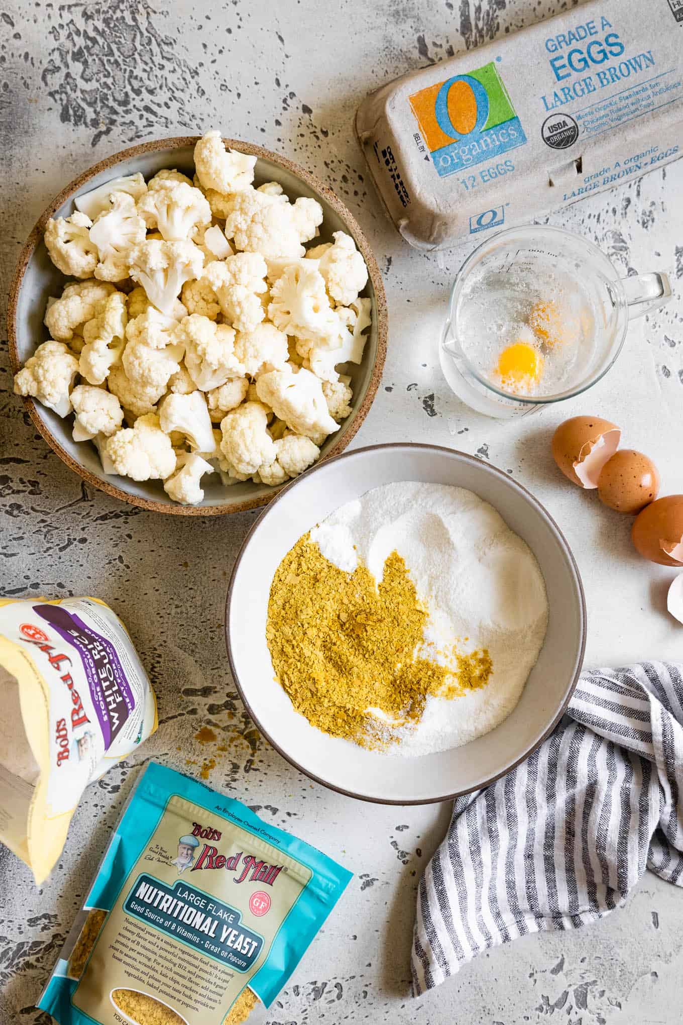 Ingredients for Gluten-Free Cauliflower Bites