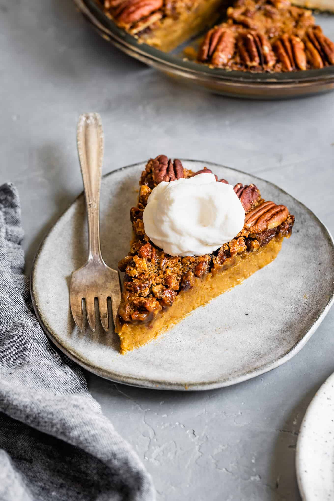 Crustless Pumpkin Pie with Pecan Topping