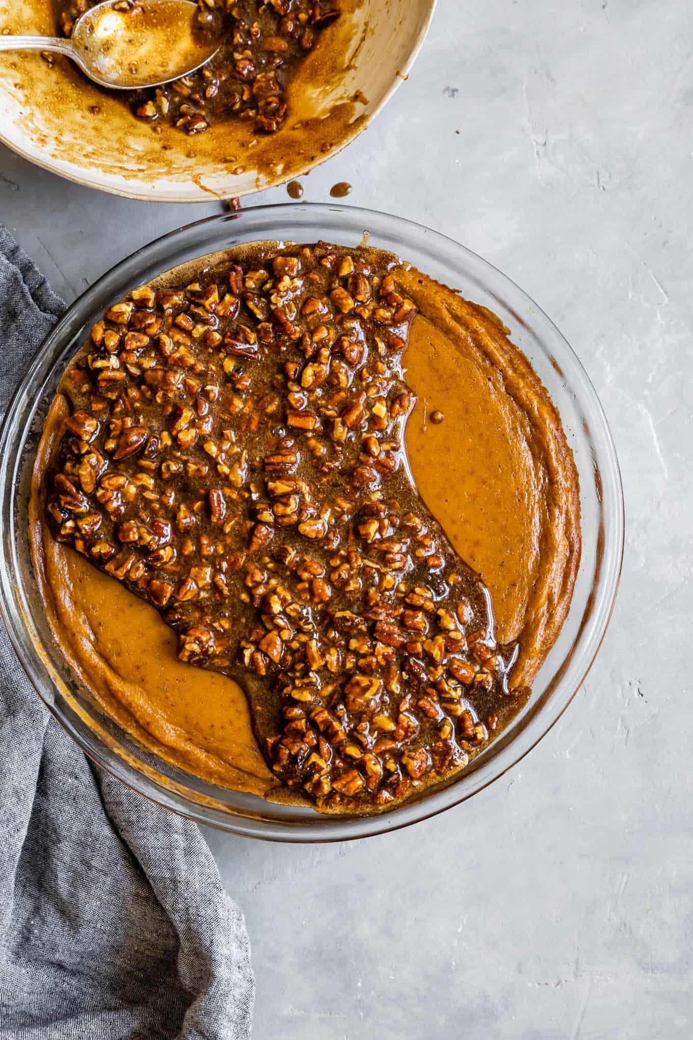 Crustless Pumpkin Pecan Pie