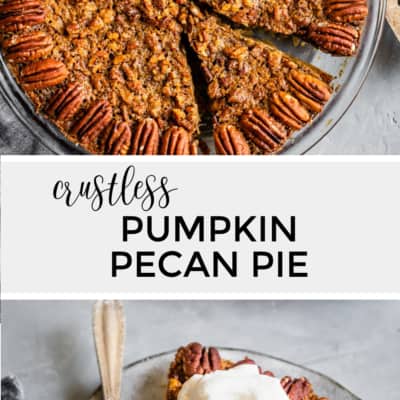 Crustless Pumpkin Pie with Pecan Topping