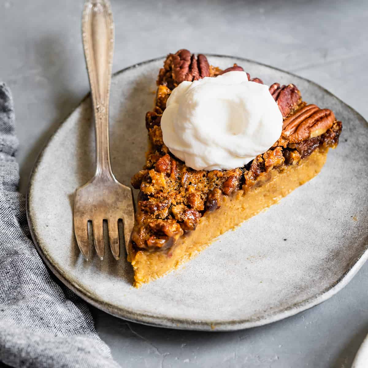 Amazing Crustless Pecan Pumpkin Pie | Snixy Kitchen