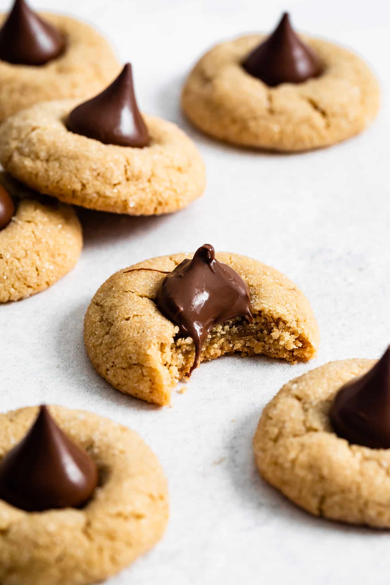 Gluten-Free Peanut Butter Blossom Cookies