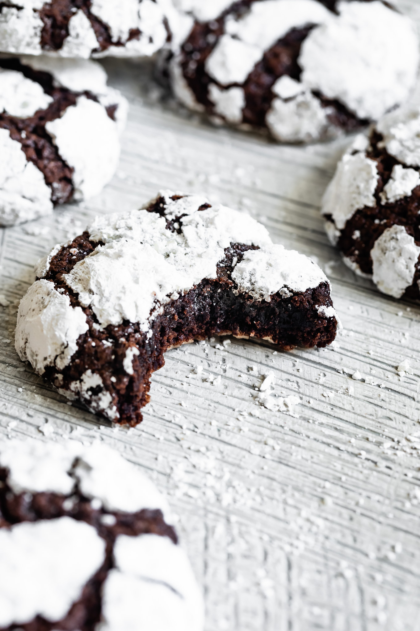 Bite of Chocolate Crinkle Cookie