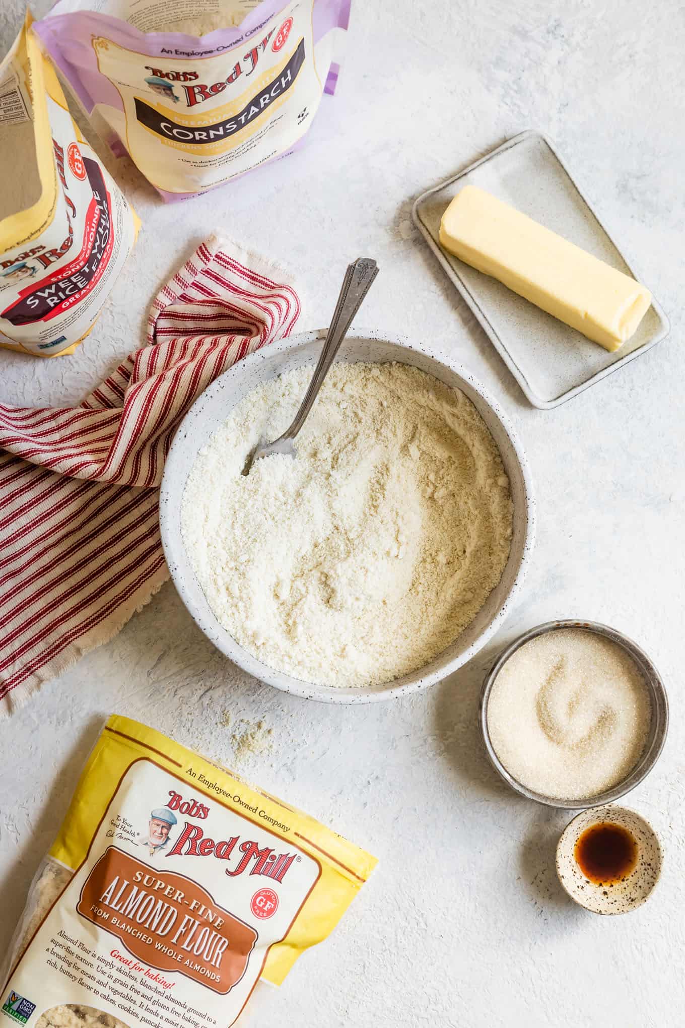 Ingredients for Gluten-Free Shortbread