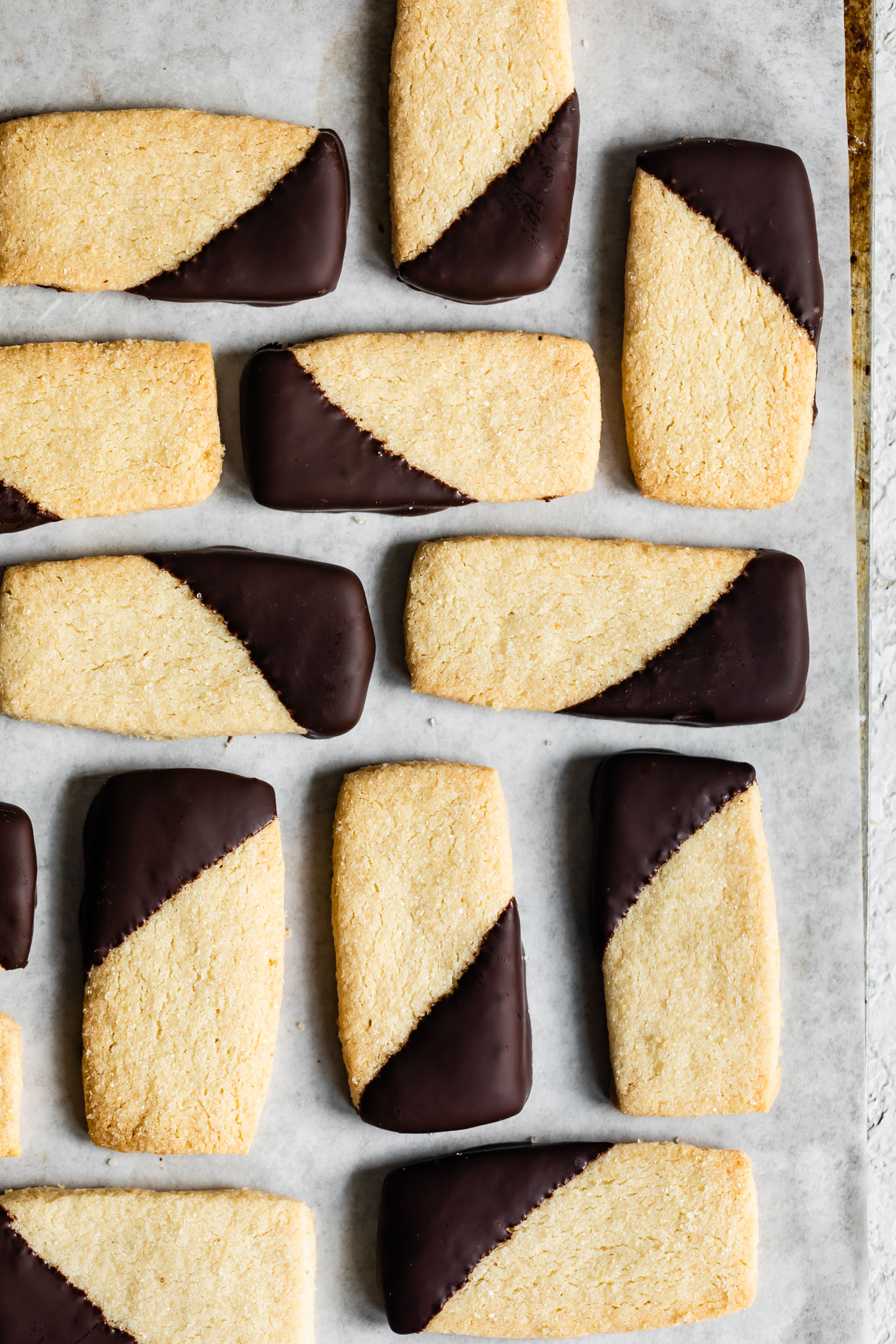Gluten-Free Shortbread Cookies Dipped in Chocolate