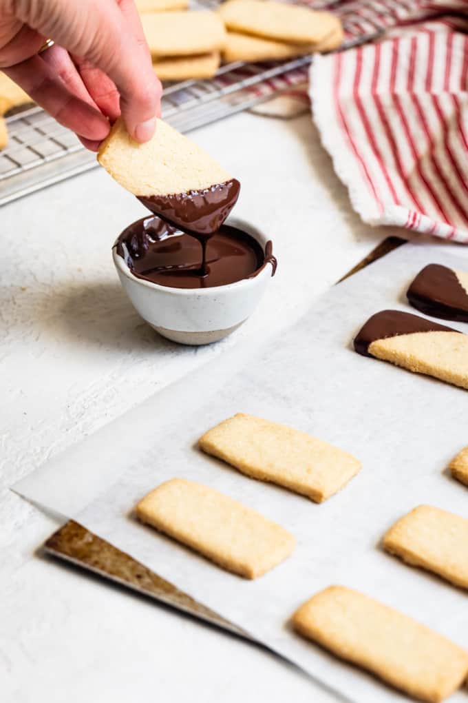 Chocolate-Dipped Gluten-Free Shortbread