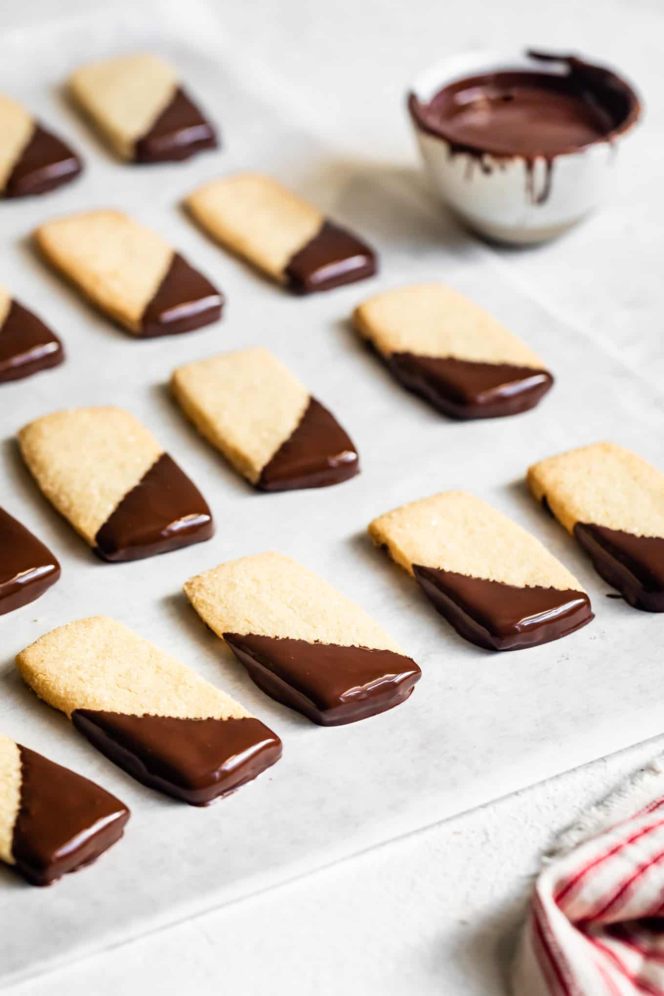 Chocolate-Dipped Shortbread Cookies