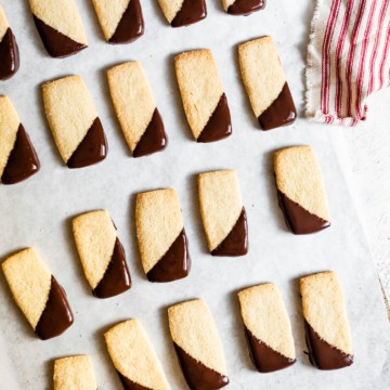 Gluten-Free Shortbread Cookies on Baking Sheet
