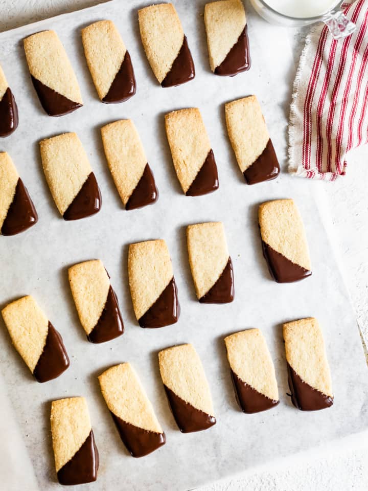 Gluten-Free Shortbread Cookies on Baking Sheet
