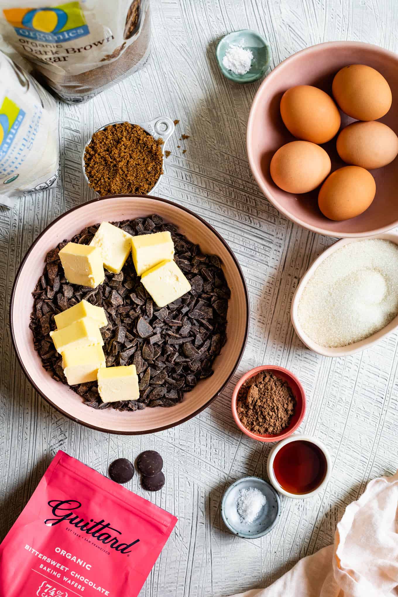 Ingredients for Flourless Chocolate Cake