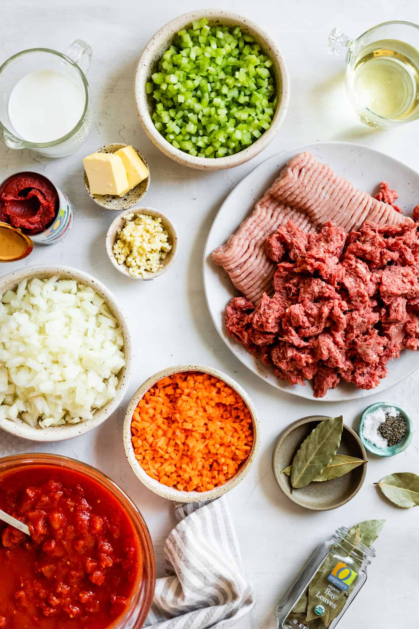 Ingredients for Instant Pot Bolognese