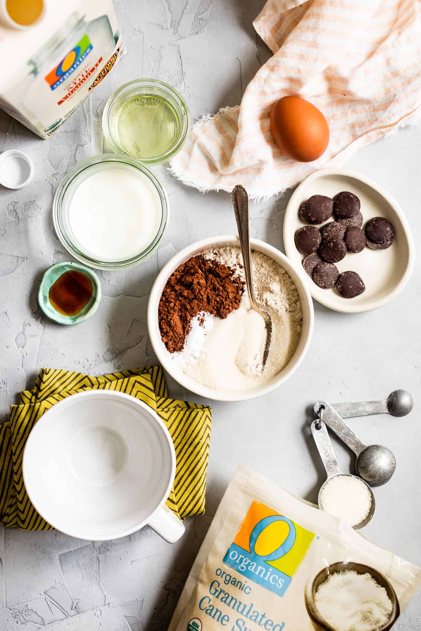 Ingredients for Gluten-Free Chocolate Mug Cake