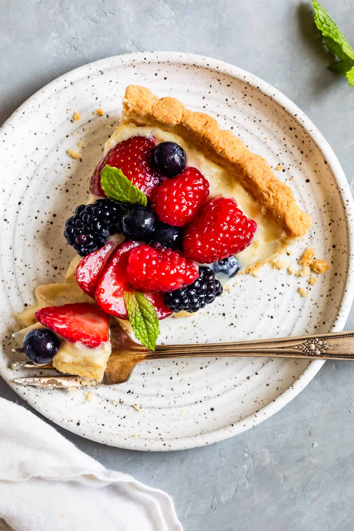 Slice of Gluten-Free Fruit Tart